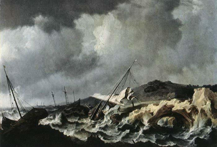 PEETERS, Bonaventura the Elder Storm on the Sea Germany oil painting art